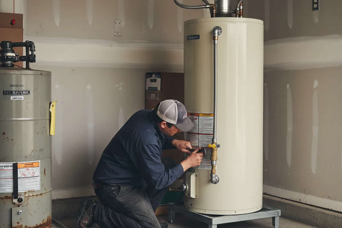 Water heater and shutoff valve replacement in East Springfield