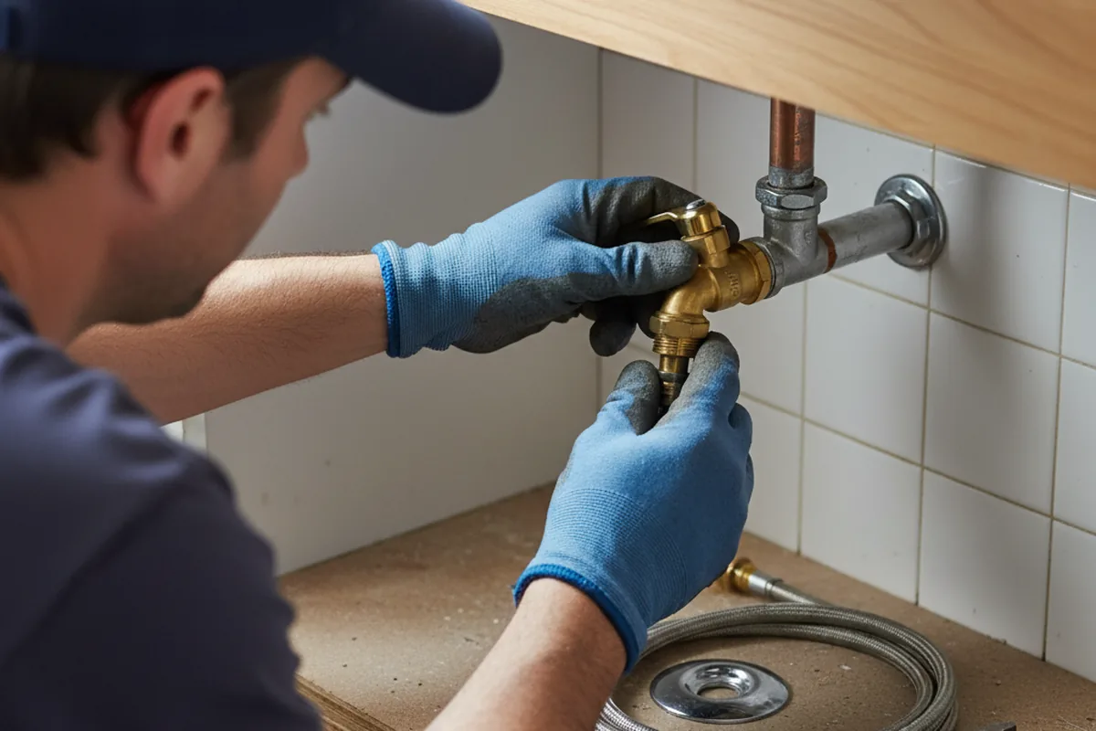 Shutoff valve and fitting work during Faucet and Fixture Repair in East Springfield